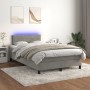 Boxspringbett mit Matratze und hellgrauem LED-Samt 120x200 cm von vidaXL, Betten und Lattenroste - Ref: Foro24-3134453, Preis...