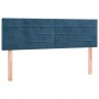 Box spring bed with mattress and LED dark blue velvet 140x200 cm by vidaXL, Beds and slatted bases - Ref: Foro24-3134469, Pri...