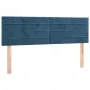 Box spring bed with mattress and LED dark blue velvet 140x200 cm by vidaXL, Beds and slatted bases - Ref: Foro24-3134469, Pri...