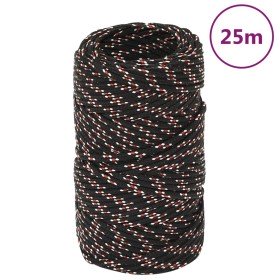 Cuerda de barco polipropileno negra 2 mm 25 m