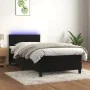 Cama box spring colchón y LED terciopelo negro 100x200 cm de vidaXL, Camas y somieres - Ref: Foro24-3134509, Precio: 306,67 €...