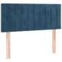 Box spring bed with mattress and LED dark blue velvet 120x200 cm by vidaXL, Beds and slatted bases - Ref: Foro24-3134517, Pri...