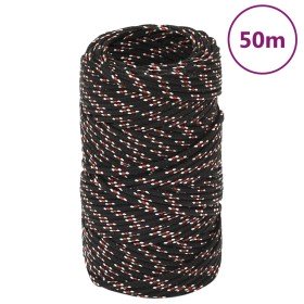 Cuerda de barco polipropileno negra 2 mm 50 m