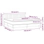 Boxspringbett mit Matratze und LED-Rosa-Samt 160x200 cm von vidaXL, Betten und Lattenroste - Ref: Foro24-3134536, Preis: 454,...