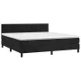 Box spring bed with mattress and LED black velvet 160x200 cm by vidaXL, Beds and slatted bases - Ref: Foro24-3134533, Price: ...