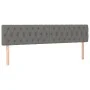 Box spring bed with mattress and LED dark gray fabric 200x200 cm by vidaXL, Beds and slatted bases - Ref: Foro24-3133982, Pri...