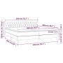 Box spring bed with mattress and LED dark gray fabric 200x200 cm by vidaXL, Beds and slatted bases - Ref: Foro24-3133982, Pri...