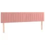 Box spring bed with mattress and LED pink velvet 180x200 cm by vidaXL, Beds and slatted bases - Ref: Foro24-3134542, Price: 4...
