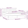 Box spring bed with mattress and LED pink velvet 180x200 cm by vidaXL, Beds and slatted bases - Ref: Foro24-3134542, Price: 4...
