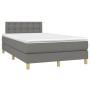Box spring bed with mattress and LED dark gray fabric 120x200 cm by vidaXL, Beds and slatted bases - Ref: Foro24-3134022, Pri...