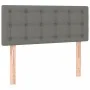 Box spring bed with mattress and LED dark gray fabric 120x200 cm by vidaXL, Beds and slatted bases - Ref: Foro24-3134022, Pri...