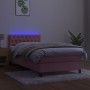 Boxspringbett mit Matratze und LED-Rosa-Samt 90x200 cm von vidaXL, Betten und Lattenroste - Ref: Foro24-3134566, Preis: 304,7...