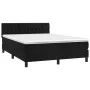Box spring bed with mattress and LED black velvet 140x200 cm by vidaXL, Beds and slatted bases - Ref: Foro24-3134587, Price: ...