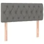 Box spring bed with mattress and LED dark gray fabric 90x190 cm by vidaXL, Beds and slatted bases - Ref: Foro24-3133918, Pric...