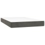 Box spring bed with mattress and LED dark gray velvet 120x200 cm by vidaXL, Beds and slatted bases - Ref: Foro24-3134634, Pri...