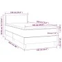 Box spring bed with mattress and LED dark green velvet 100x200cm by vidaXL, Beds and slatted bases - Ref: Foro24-3134330, Pri...