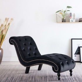 Diván de terciopelo negro de vidaXL, Divanes - Ref: Foro24-248611, Precio: 254,69 €, Descuento: %