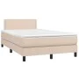 Box spring bed LED mattress cappuccino synthetic leather 120x200cm by vidaXL, Beds and slatted bases - Ref: Foro24-3134158, P...