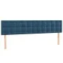 Box spring bed with mattress and LED dark blue velvet 200x200 cm by vidaXL, Beds and slatted bases - Ref: Foro24-3134667, Pri...