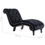 Chaiselongue aus schwarzem Samt von vidaXL, Tagesbetten - Ref: Foro24-248611, Preis: 254,69 €, Rabatt: %