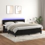 Boxspringbett mit Matratze und LED-Samt in Schwarz, 160 x 200 cm von vidaXL, Betten und Lattenroste - Ref: Foro24-3134653, Pr...