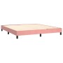 Boxspringbett mit Matratze und LED-Rosa-Samt 180x200 cm von vidaXL, Betten und Lattenroste - Ref: Foro24-3134662, Preis: 503,...