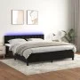 Cama box spring colchón y LED terciopelo negro 180x200 cm de vidaXL, Camas y somieres - Ref: Foro24-3134659, Precio: 518,00 €...