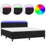 Boxspringbett mit Matratze und LED-Samt in Schwarz, 180 x 200 cm von vidaXL, Betten und Lattenroste - Ref: Foro24-3134659, Pr...