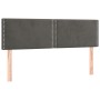 Box spring bed with mattress and LED dark gray velvet 140x190 cm by vidaXL, Beds and slatted bases - Ref: Foro24-3134340, Pri...