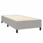 Box spring bed mattress and LED lights light gray fabric 90x200 cm by vidaXL, Beds and slatted bases - Ref: Foro24-3138125, P...