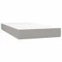 Box spring bed mattress and LED lights light gray fabric 90x200 cm by vidaXL, Beds and slatted bases - Ref: Foro24-3138125, P...