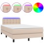 Boxspringbett LED Matratze Cappuccino Kunstleder 120x200cm von vidaXL, Betten und Lattenroste - Ref: Foro24-3134218, Preis: 3...