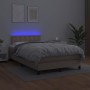 Boxspringbett LED Matratze Cappuccino Kunstleder 120x200cm von vidaXL, Betten und Lattenroste - Ref: Foro24-3134218, Preis: 3...