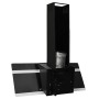 Campana extractora pared acero y vidrio templado negro 90 cm