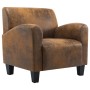 Brown artificial suede leather armchair by vidaXL, Armchairs - Ref: Foro24-248618, Price: 290,80 €, Discount: %