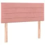 Box spring bed with mattress and LED pink velvet 80x200 cm by vidaXL, Beds and slatted bases - Ref: Foro24-3134434, Price: 27...
