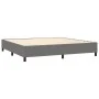 Box spring bed mattress and LED lights light gray fabric 200x200 cm by vidaXL, Beds and slatted bases - Ref: Foro24-3138262, ...