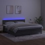Boxspringbett mit Matratze und dunkelgrauem LED-Samt 160x200 cm von vidaXL, Betten und Lattenroste - Ref: Foro24-3134292, Pre...
