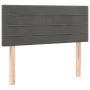 Box spring bed with mattress and LED dark gray velvet 90x200 cm by vidaXL, Beds and slatted bases - Ref: Foro24-3134442, Pric...