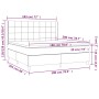 Boxspringbettmatratze LED-Leuchten dunkelbrauner Stoff 180x200cm von vidaXL, Betten und Lattenroste - Ref: Foro24-3138336, Pr...