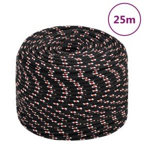 Cuerda de barco polipropileno negra 6 mm 25 m