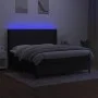 Cama box spring colchón y luces LED tela negro 180x200 cm de vidaXL, Camas y somieres - Ref: Foro24-3138335, Precio: 623,51 €...