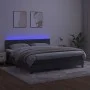 Boxspringbett mit Matratze und dunkelgrauem LED-Samt 180x200 cm von vidaXL, Betten und Lattenroste - Ref: Foro24-3134538, Pre...