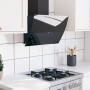 Schwarze Wand-Dunstabzugshaube aus gehärtetem Glas und Stahl, 60 cm von vidaXL, Extraktoren - Ref: Foro24-51675, Preis: 175,5...