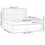 Box spring bed mattress and LED lights light gray fabric 180x200 cm by vidaXL, Beds and slatted bases - Ref: Foro24-3138493, ...