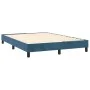 Box spring bed with mattress and LED dark blue velvet 140x200 cm by vidaXL, Beds and slatted bases - Ref: Foro24-3134589, Pri...