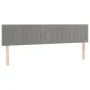 Box spring bed with mattress and LED light gray velvet 200x200 cm by vidaXL, Beds and slatted bases - Ref: Foro24-3134543, Pr...