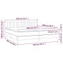 Box spring bed with mattress and LED light gray velvet 200x200 cm by vidaXL, Beds and slatted bases - Ref: Foro24-3134543, Pr...