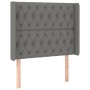Box spring bed mattress and LED lights dark gray fabric 100x200 cm by vidaXL, Beds and slatted bases - Ref: Foro24-3138534, P...