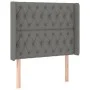 Box spring bed mattress and LED lights dark gray fabric 100x200 cm by vidaXL, Beds and slatted bases - Ref: Foro24-3138534, P...
